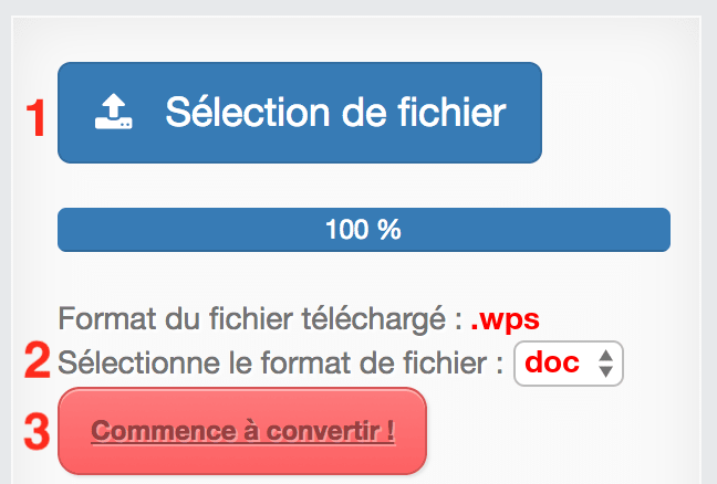 Comment convertir WPS en DOC en ligne